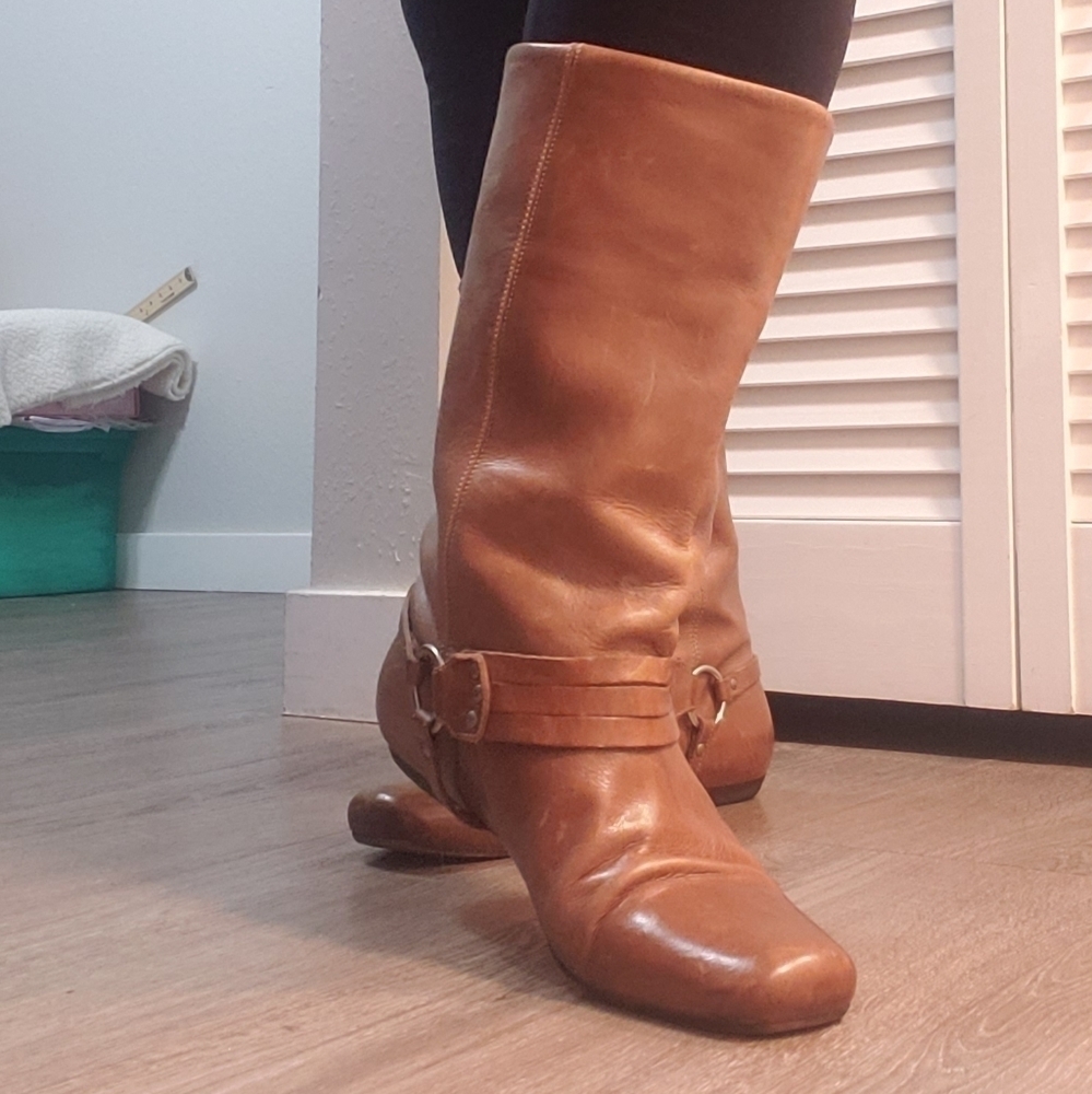 Frye VINTAGE Leather Western Style Boots Size 7.5M